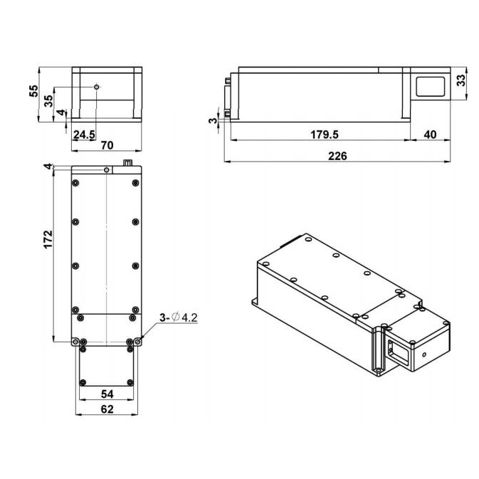 355nm 1~150mW Q-Switched Laser LD Pumped All-Solid-State UV Laser